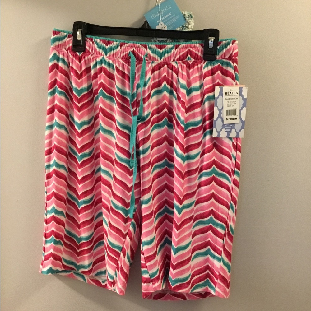 Goodnight Kiss whales tail theme pajama bottoms Woman’s size Medium